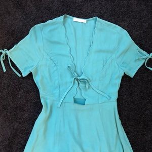 Cut out dress teal